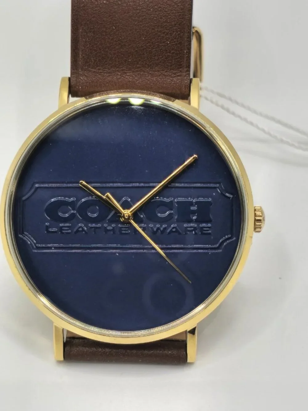 Coach 14602599 Men's Brown Leather Strap Quartz Watch